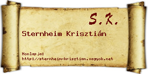 Sternheim Krisztián névjegykártya