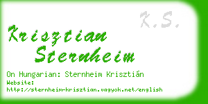 krisztian sternheim business card